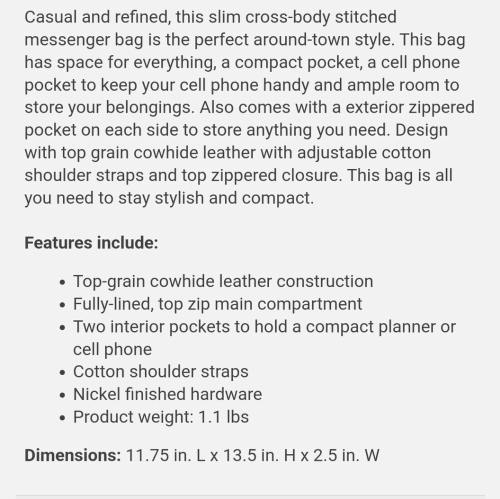 Ameri Leather Messager Bag With Cotton Shoulder S… - image 7